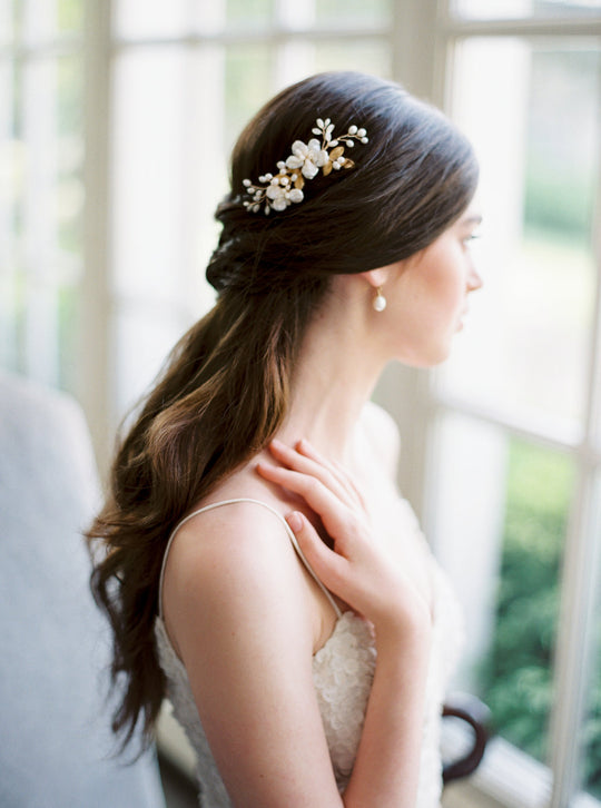ILSE | Floral Bridal Comb - Noon on the Moon