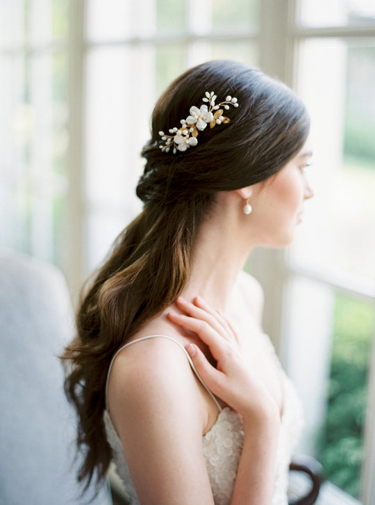 ILSE | Floral Bridal Comb - Noon on the Moon
