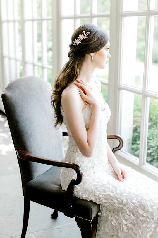 ILSE | Floral Bridal Comb - Noon on the Moon
