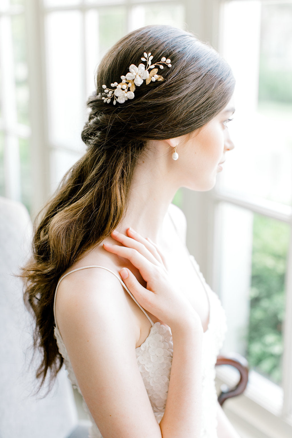 ILSE | Floral Bridal Comb - Noon on the Moon