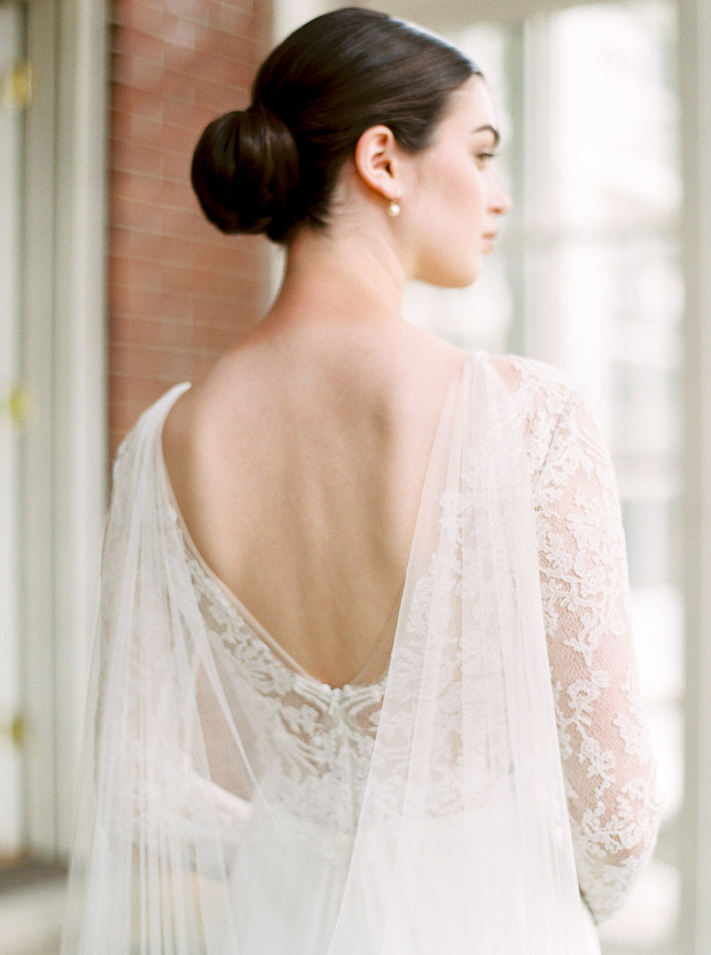 JANNA | Draped Bridal Cape - Noon on the Moon