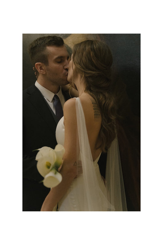 JANNA | Draped Bridal Cape - Noon on the Moon