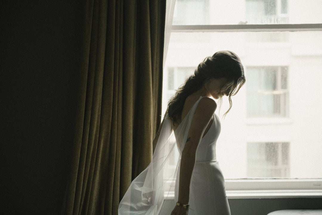 JANNA | Draped Bridal Cape - Noon on the Moon