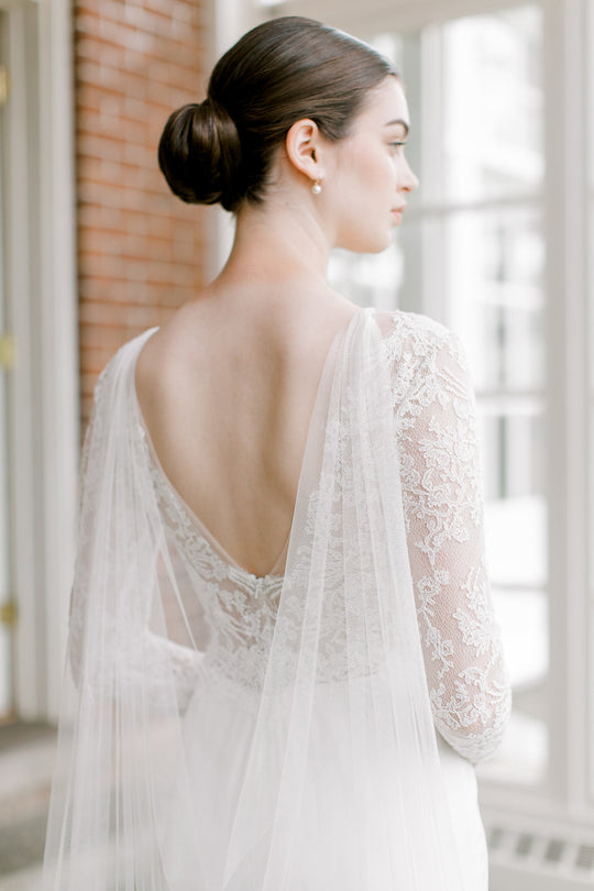 JANNA | Draped Bridal Cape - Noon on the Moon