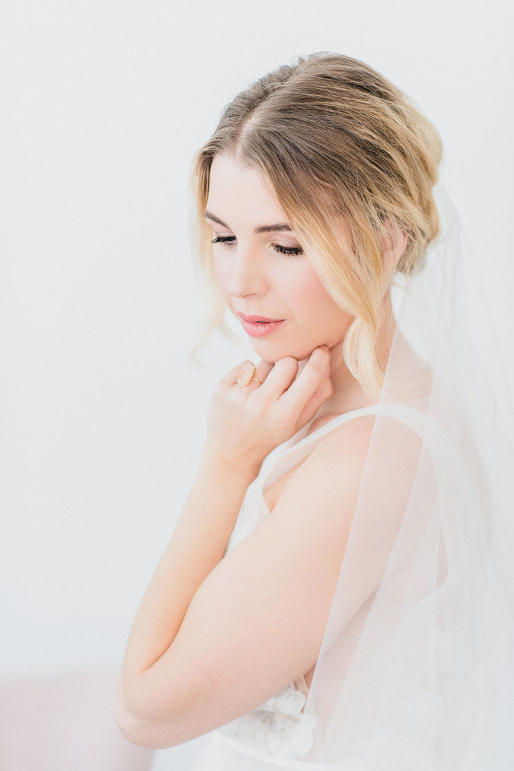 JENNY | Sheer Wedding Veil with Blusher