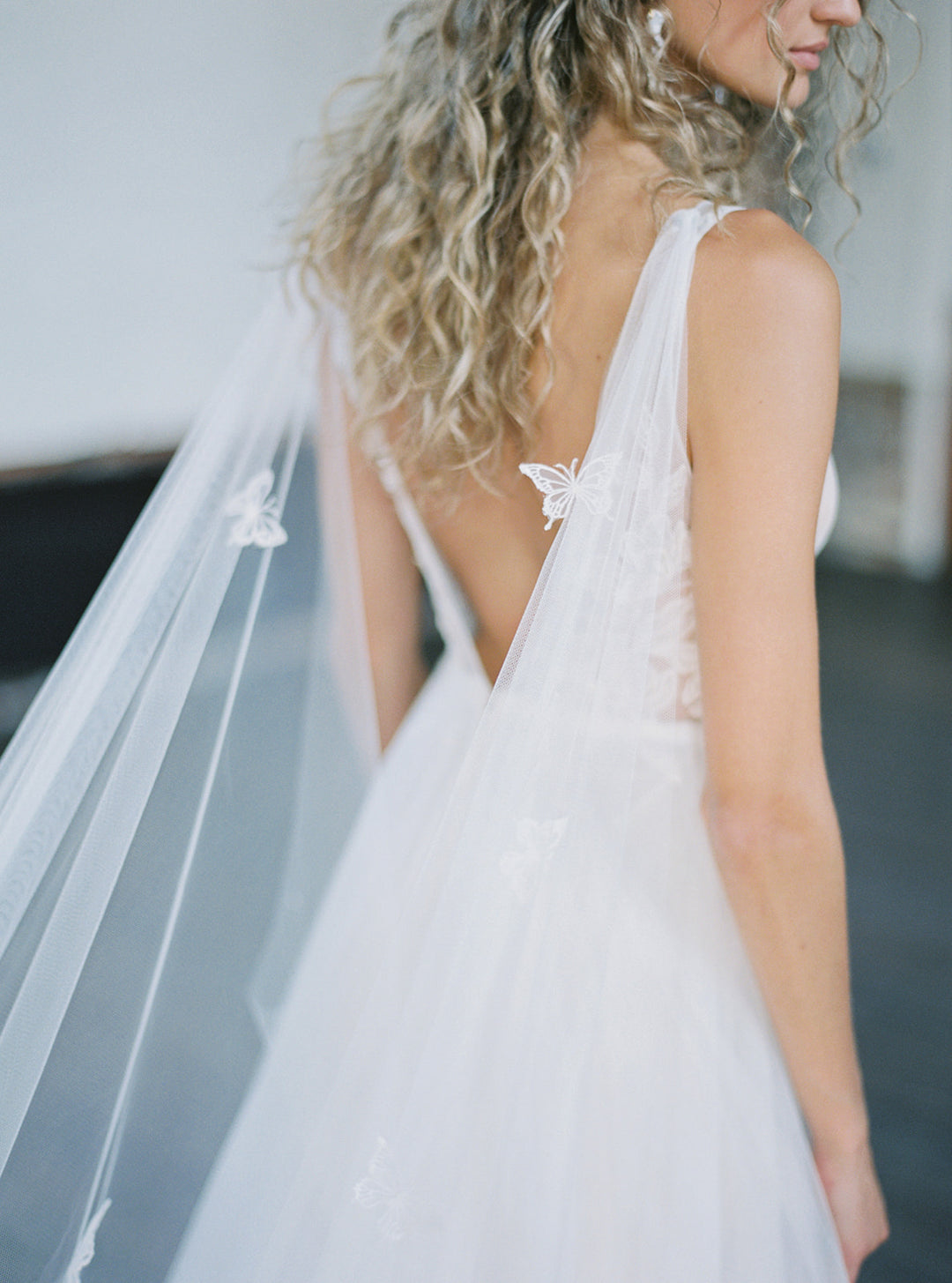 JOIE bridal cape with butterflies