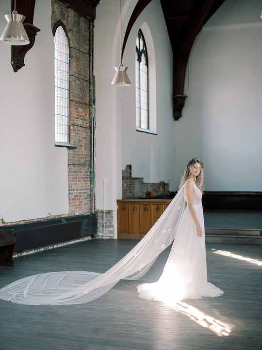 JOIE bridal cape with butterflies