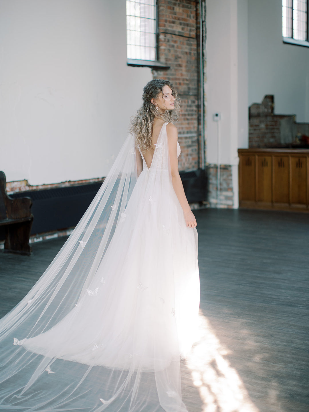 JOIE bridal cape with butterflies