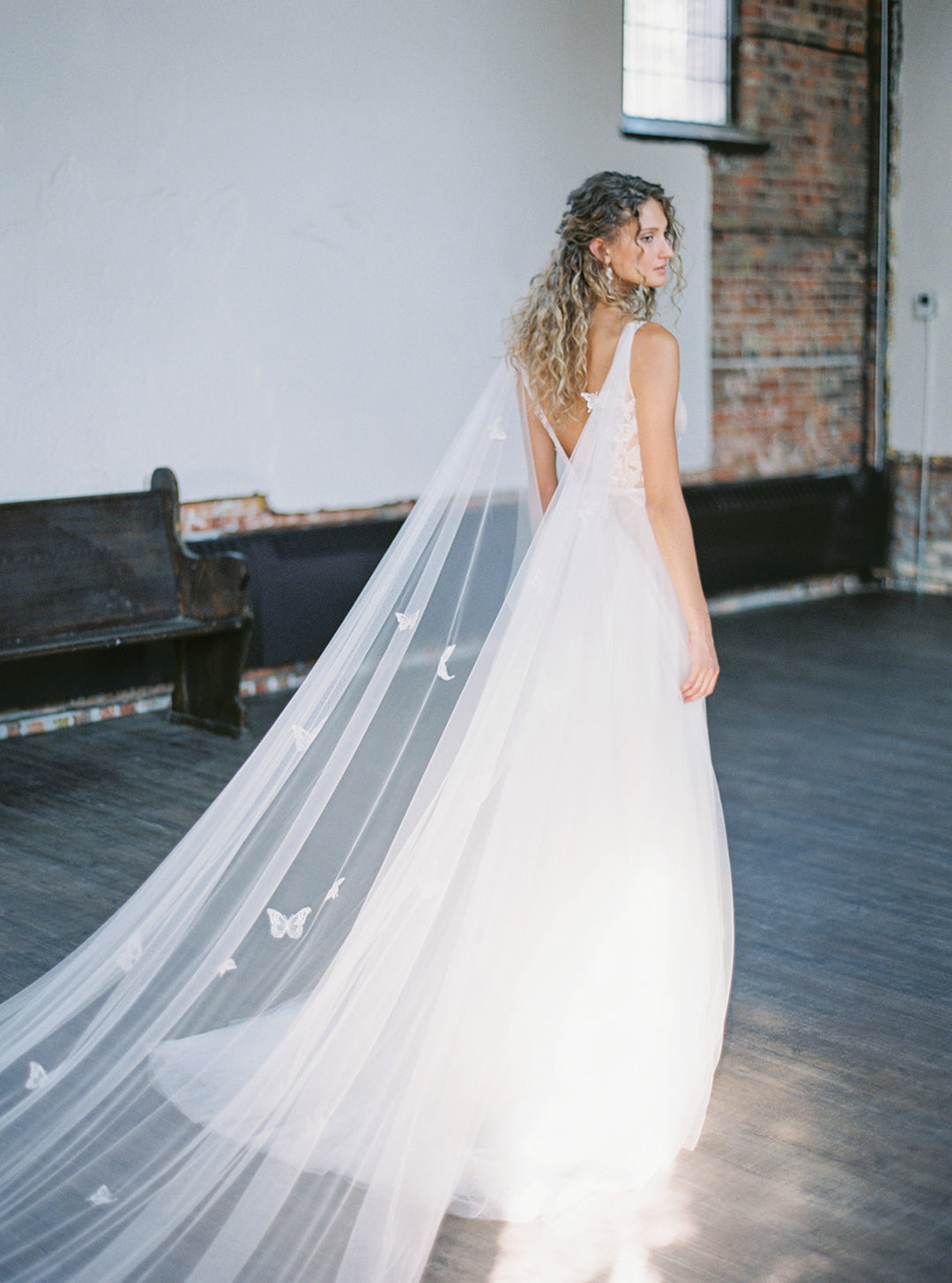 JOIE bridal cape with butterflies