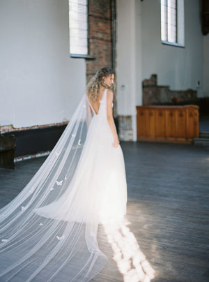 JOIE bridal cape with butterflies