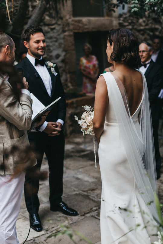 JANNA | Draped Bridal Cape - Noon on the Moon