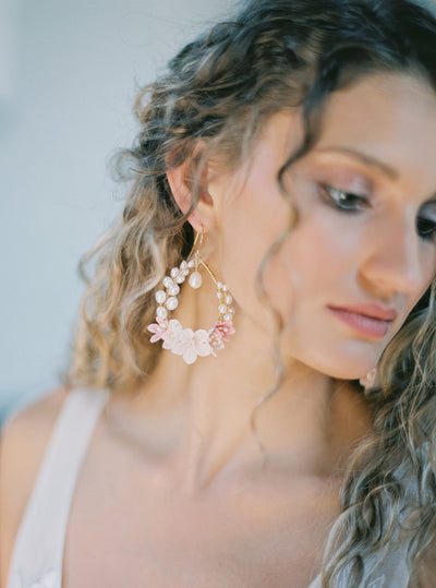 KYOTO floral bridal earrings