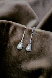 LOUISA pearl drop bridal earrings