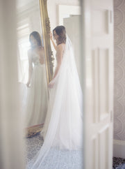 french silk wedding veil