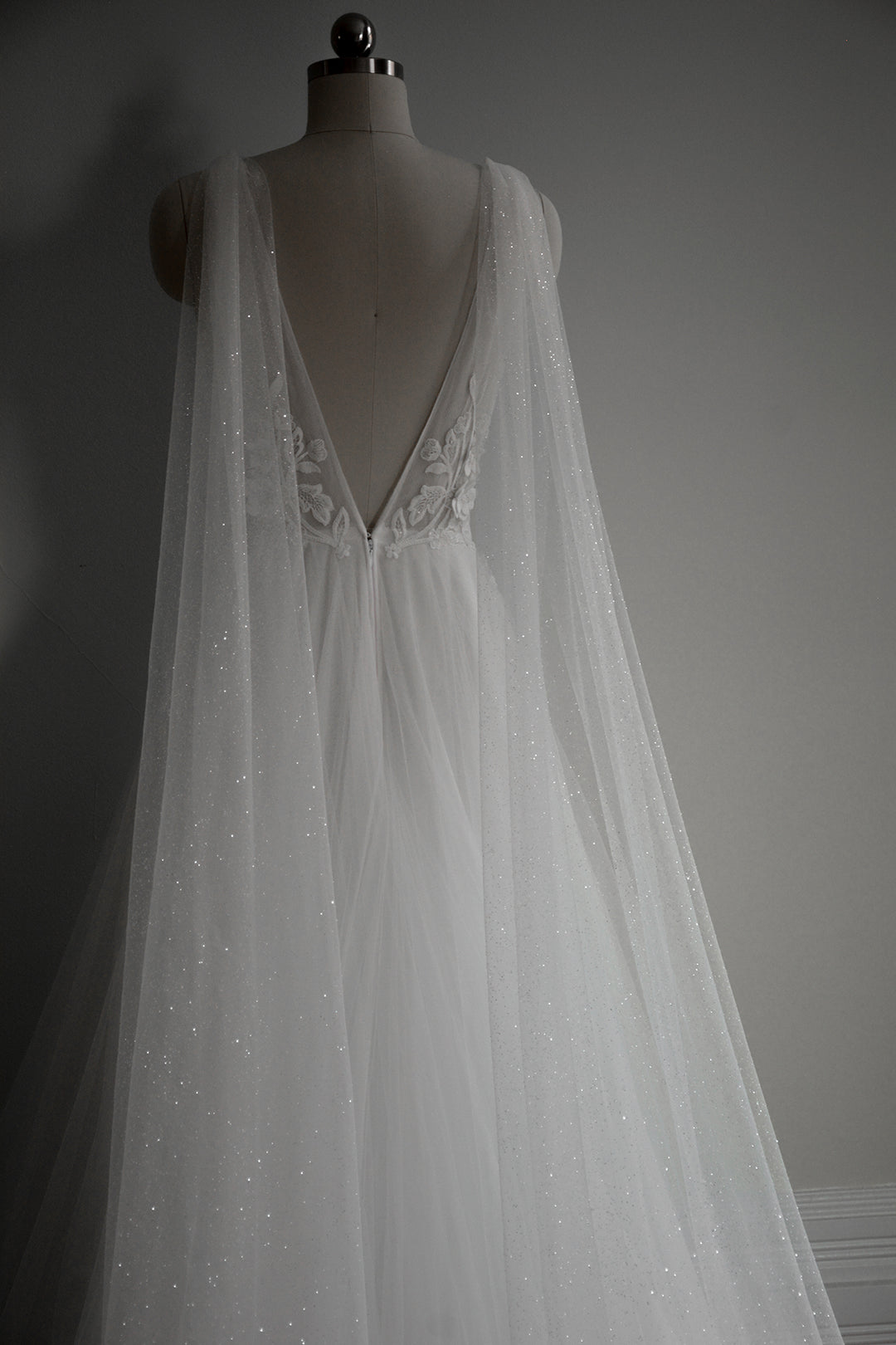 sparkling tulle bridal wings