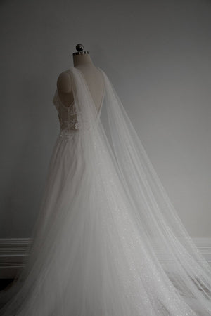 sparkling tulle bridal wings