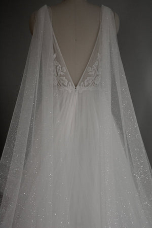 sparkling tulle bridal wings