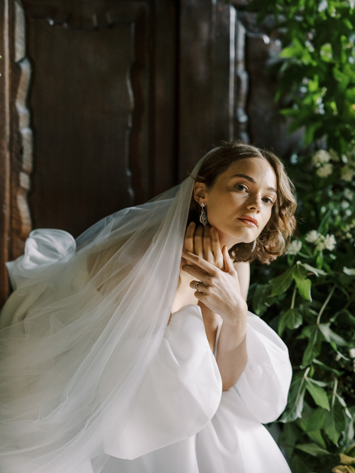 Sophia Sheer Blusher Veil | Cathedral Drop Veil - Noon on the Moon