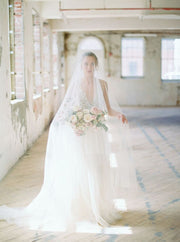 VICTORIA bridal veil with long blusher