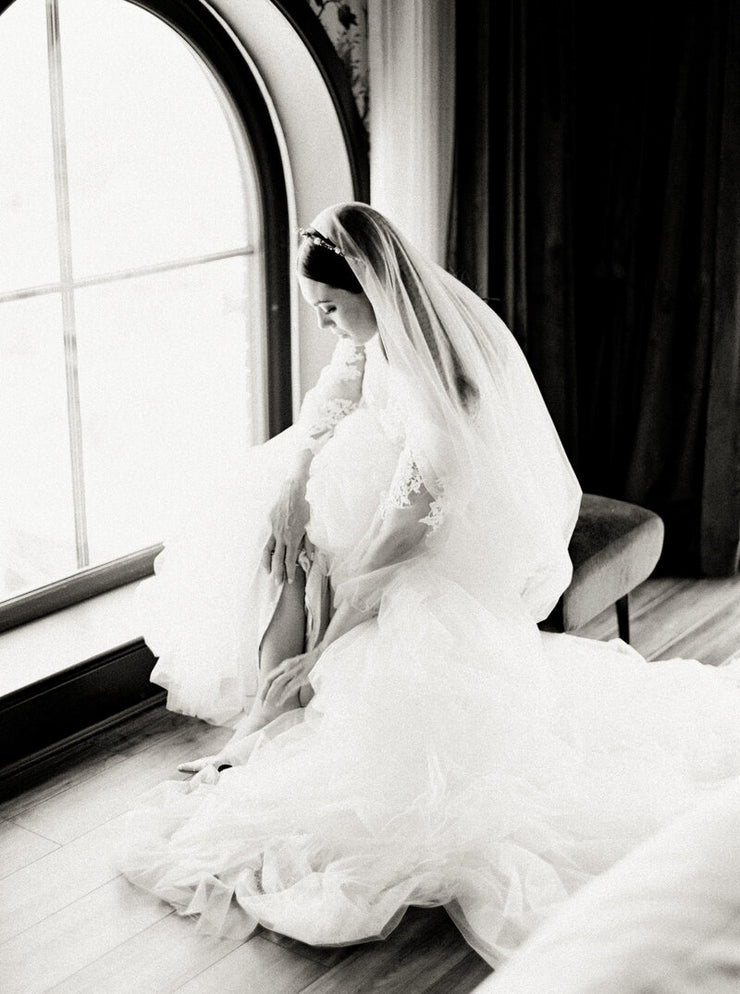 VICTORIA | Bridal Veil with Long Blusher