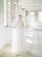 Bridal veil with long blusher.