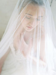 VICTORIA bridal veil with long blusher