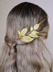 WILLOW gold leaf bridal headpiece