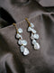 WISTERIA long pearl cluster earrings