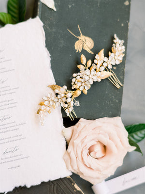 SIANA | Floral Bridal Headpiece - Noon on the Moon