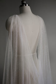 sparkling bridal cape