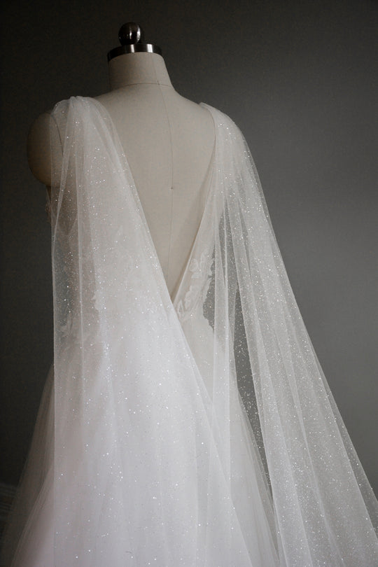 sparkly bridal cape